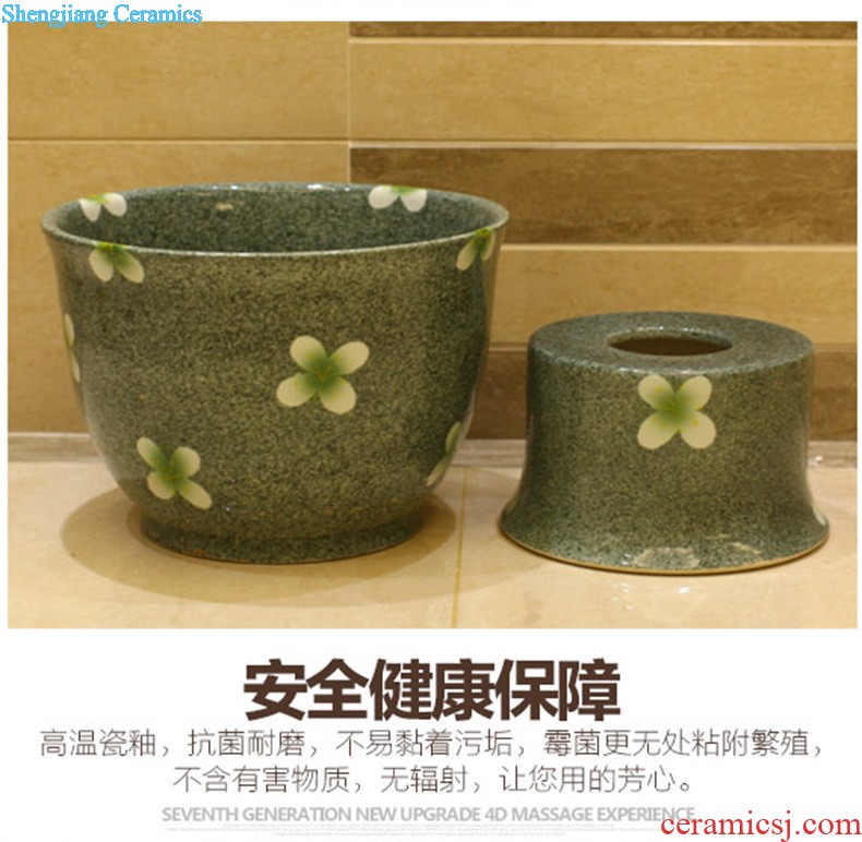 Koh larn, qi ceramic art basin mop mop pool ChiFangYuan one-piece mop pool diameter of 30 cm swirl marks