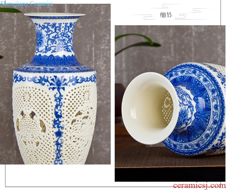 Jingdezhen ceramic vase furnishing articles porcelain vases, ceramic flower arranging flowers sitting room is contemporary and contracted household adornment