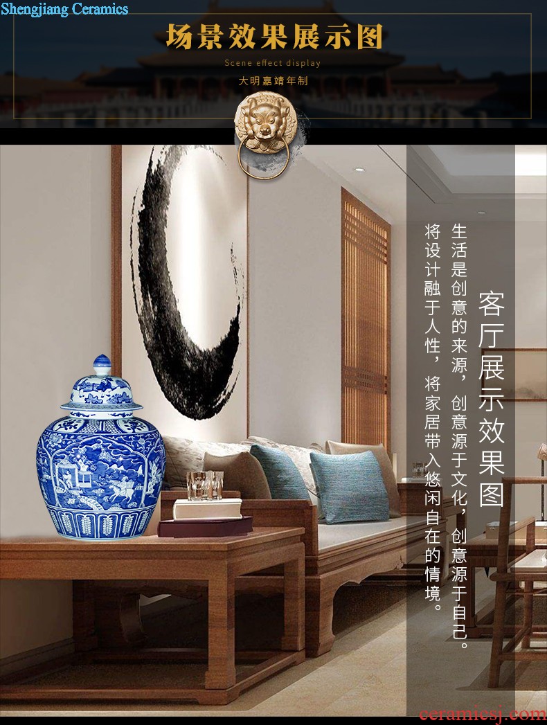 Jingdezhen ceramic hand-painted pastel vases, flower arranging furnishing articles Tong qu process household act the role ofing is tasted Chinese style the sitting room porch