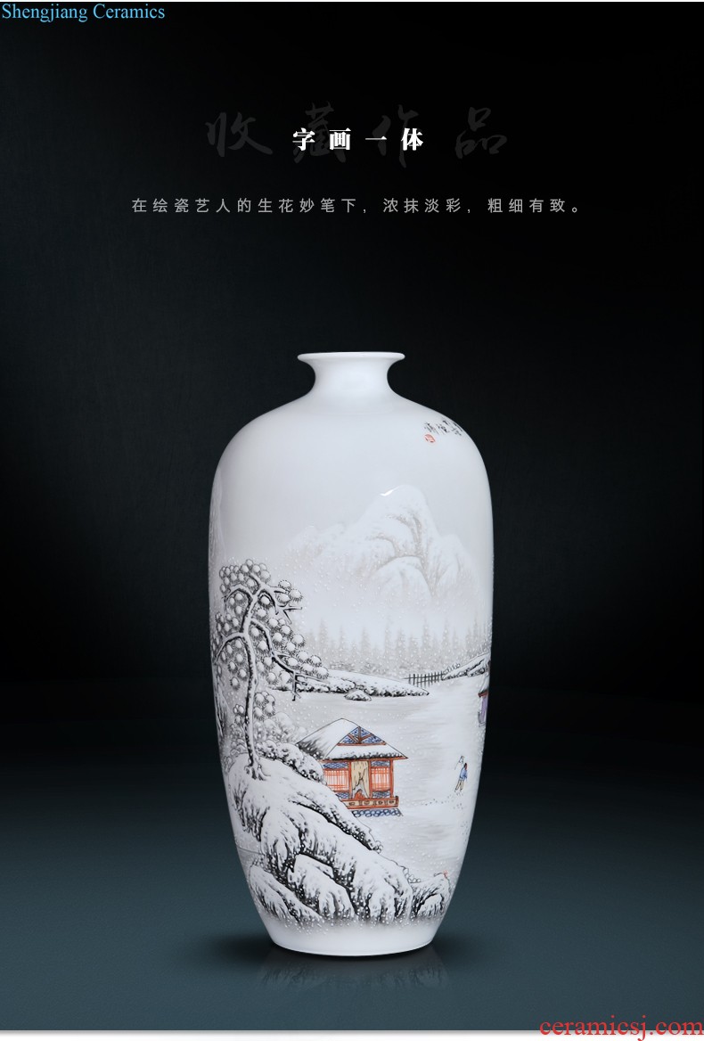 Jingdezhen ceramics flower arranging large vases, new Chinese style porch sitting room the bedroom TV ark wedding decorations furnishing articles