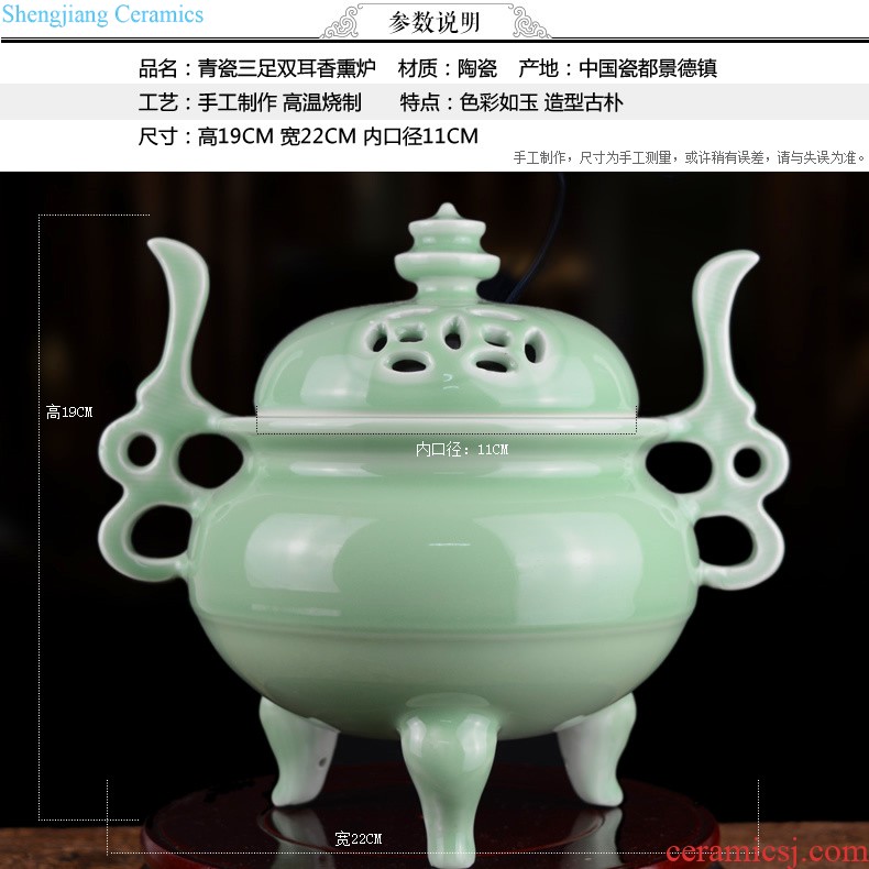 Jingdezhen european-style light piggy bank vase furnishing articles of luxury living room simulation flower flower arranging dried flowers ceramic home decorations