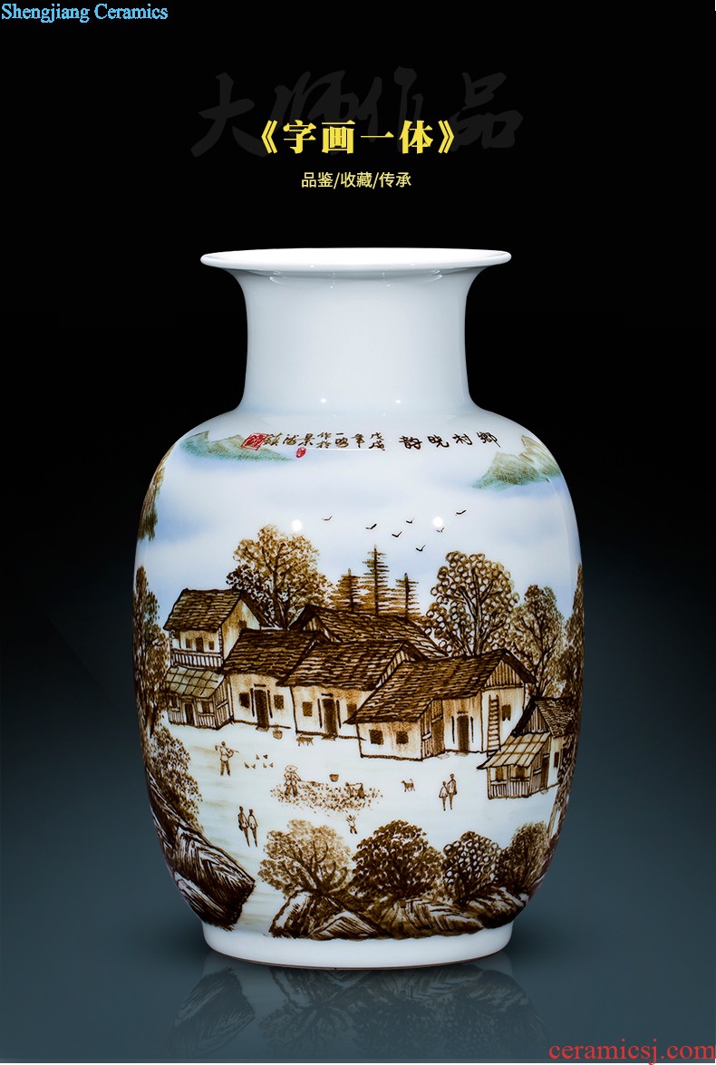 Jingdezhen ceramic hand-painted furnishing articles of large blue and white porcelain vase splendid sunvo sitting room adornment handicraft decoration