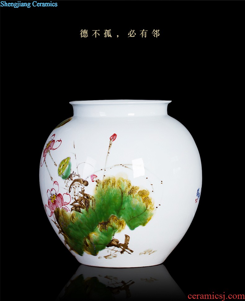 Jingdezhen ceramics European golden large vases, contemporary and contracted sitting room adornment is placed villa hc - 078