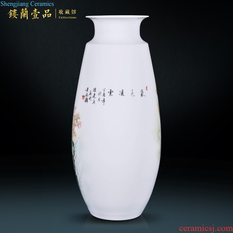 Jingdezhen ceramics hand-painted ceramic flower arranging dried flower vase home sitting room TV ark adornment furnishing articles