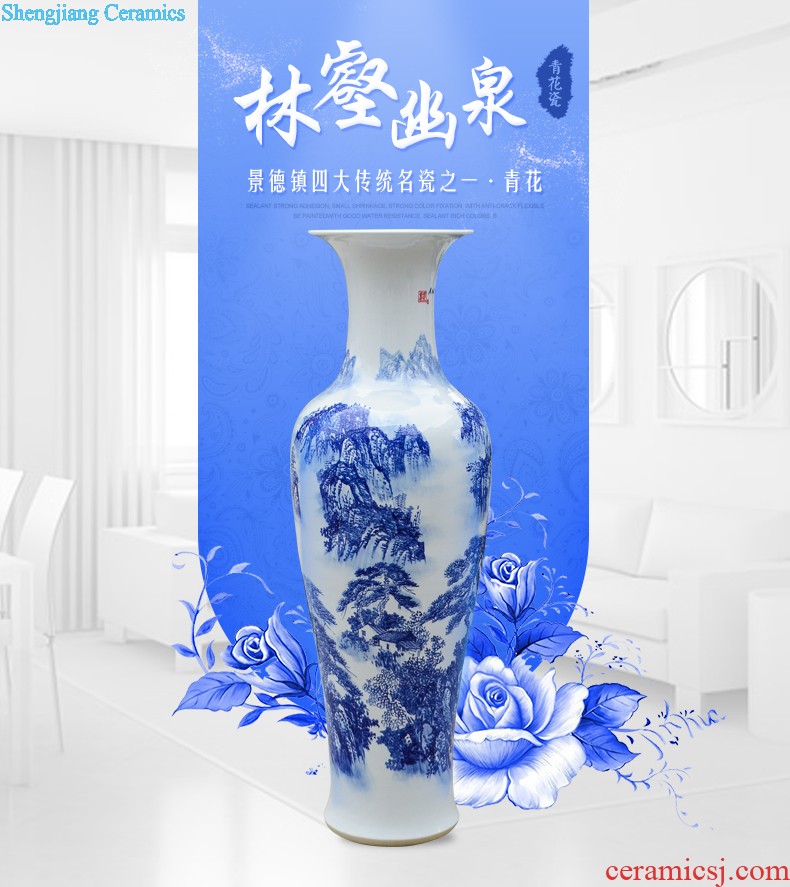 Jingdezhen ceramic masters hand-painted master powder enamel vase flower arranging gall bladder sitting room porch decoration handicraft furnishing articles