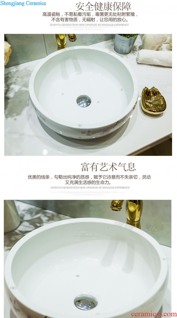 Koh larn, qi stage basin sink ceramic sanitary ware art basin washing a face of the basin that wash a face oval shamrock glittering