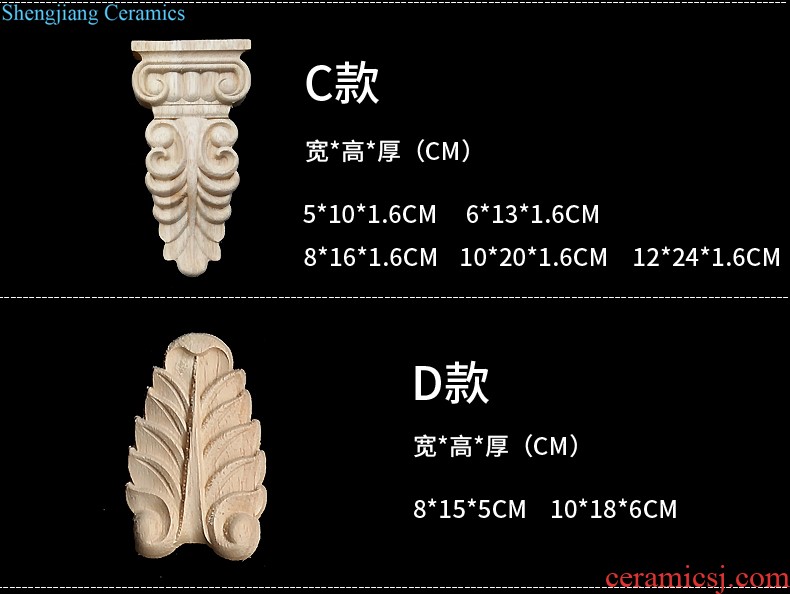 Angle of european-style solid wood flower small accessories line furniture of Chinese style wood carve patterns or designs on woodwork applique dongyang woodcarving flowers