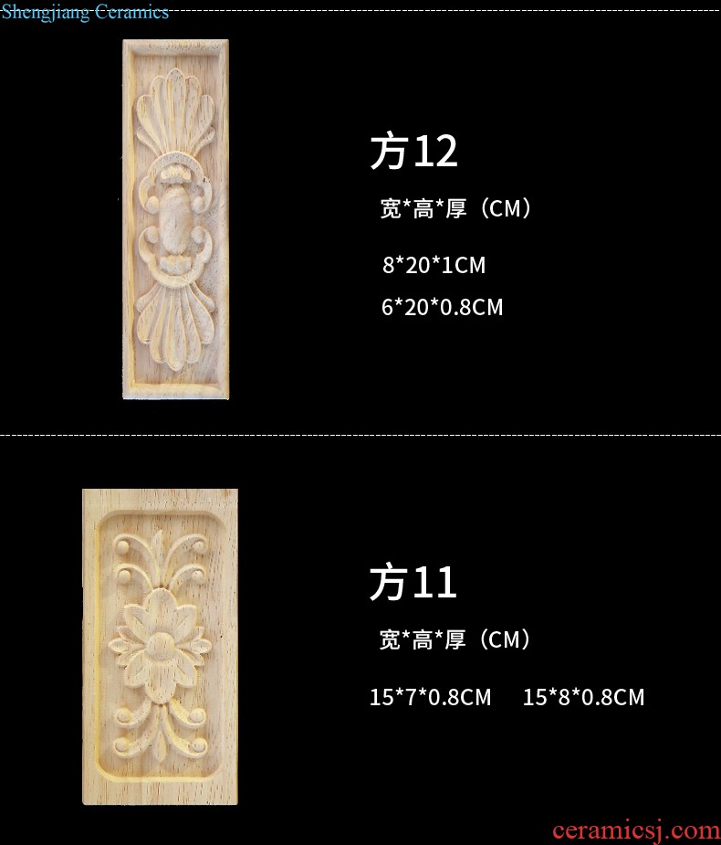 European style decals small stigma rectangular decorative squares of carve patterns or designs on woodwork wood American patch corbel solid wood stick flowers and trees