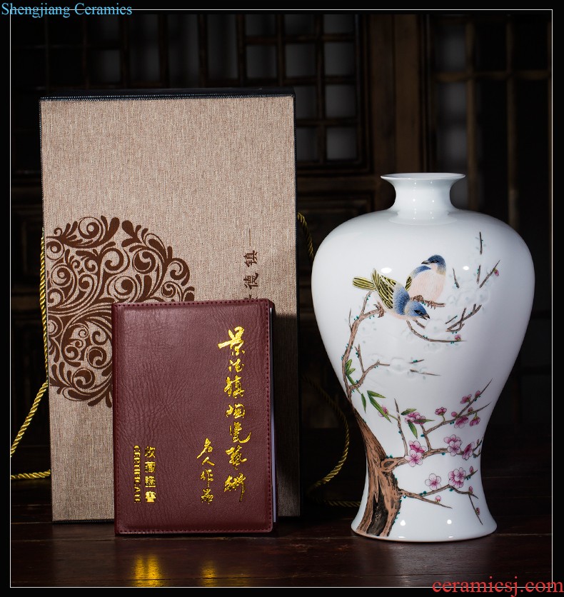 Jingdezhen hand-painted ceramics caddy tea, green tea tieguanyin tea pot seal pot lotus home trumpet