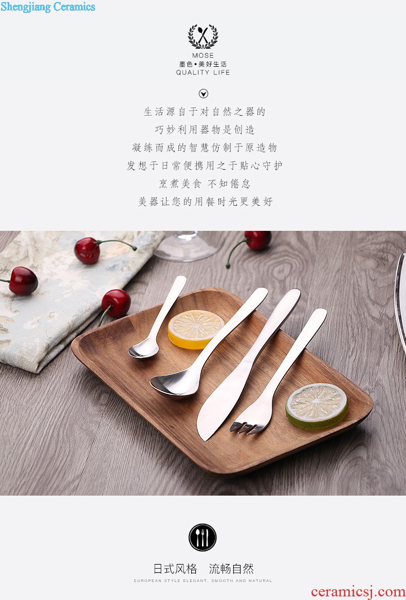 Western modern dishes suit household jingdezhen ceramic tableware suit bone bowls plate combination of gifts wanxian