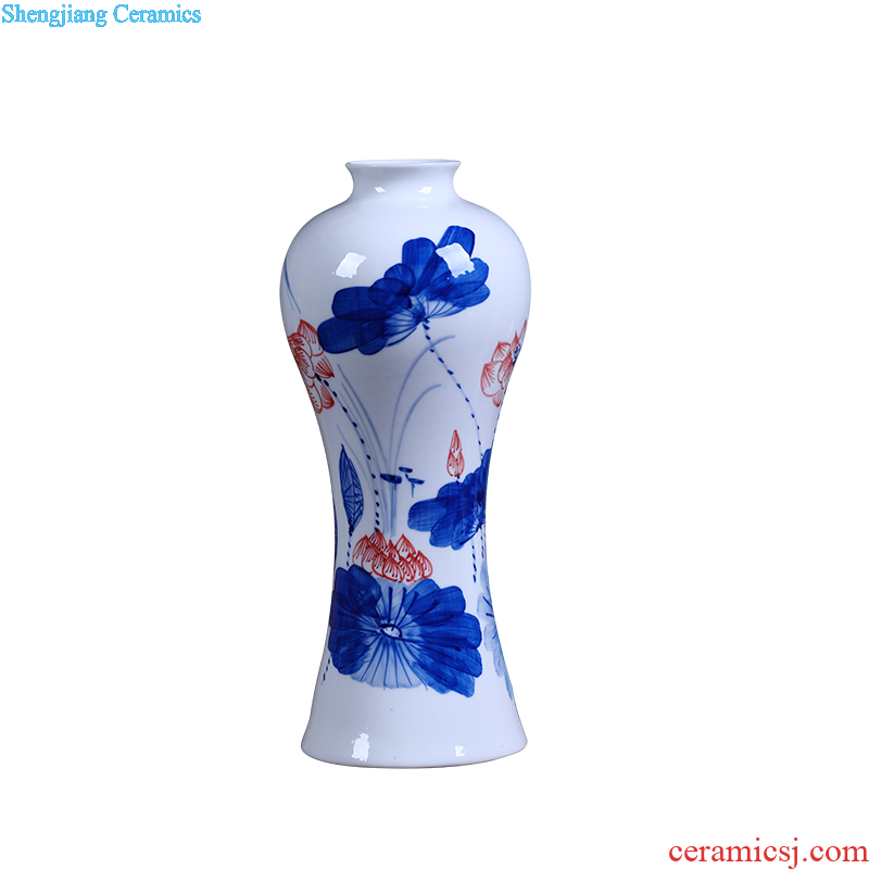 Jingdezhen ceramics Antique landscape of blue and white porcelain vases, flower receptacle The modern home decoration crafts are sitting room