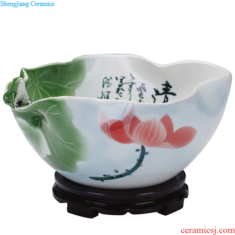 Jingdezhen ceramic vase furnishing articles sitting room adornment of Chinese creative home a new wine craft decoration the eggs