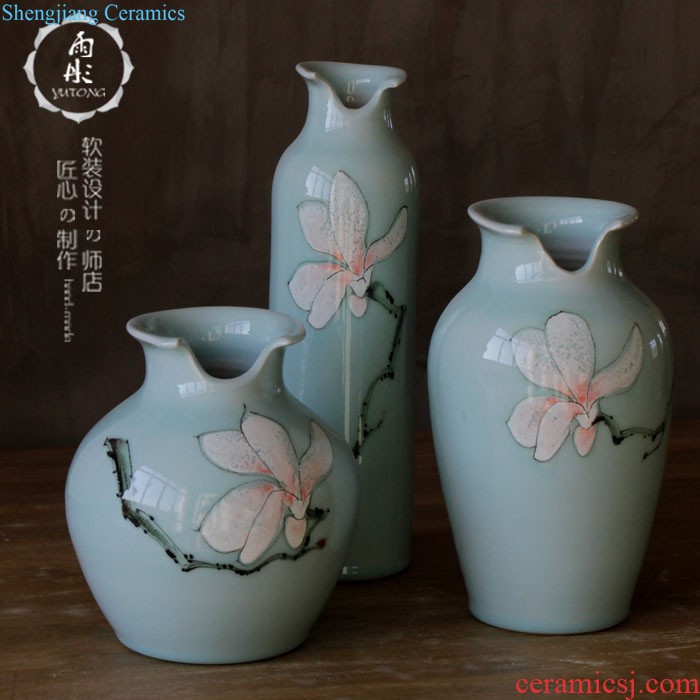 Rain tong home | jingdezhen ceramics Green landscape creative caddy household decoration porcelain