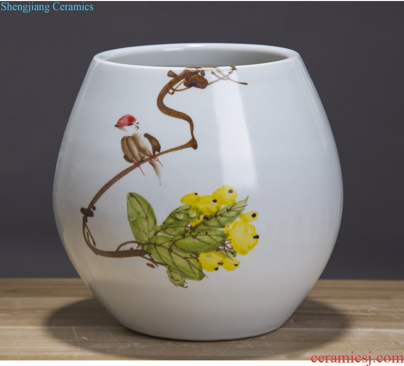 Jingdezhen ceramics vase furnishing articles sitting room creative new rich ancient frame dried flowers flower arrangement of Chinese style household ornaments