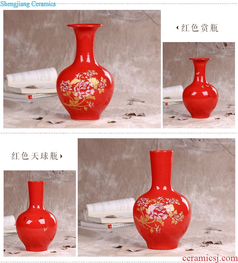 Jingdezhen ceramics designer galloping brush pot furnishing articles retro creative home sitting room adornment desktop decoration