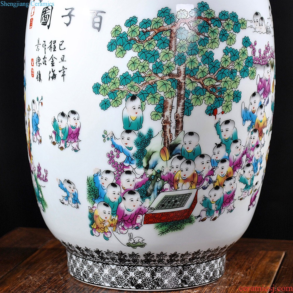 Jingdezhen ceramic vases, antique flower arranging device is placed the new Chinese style household decoration porcelain of large sitting room