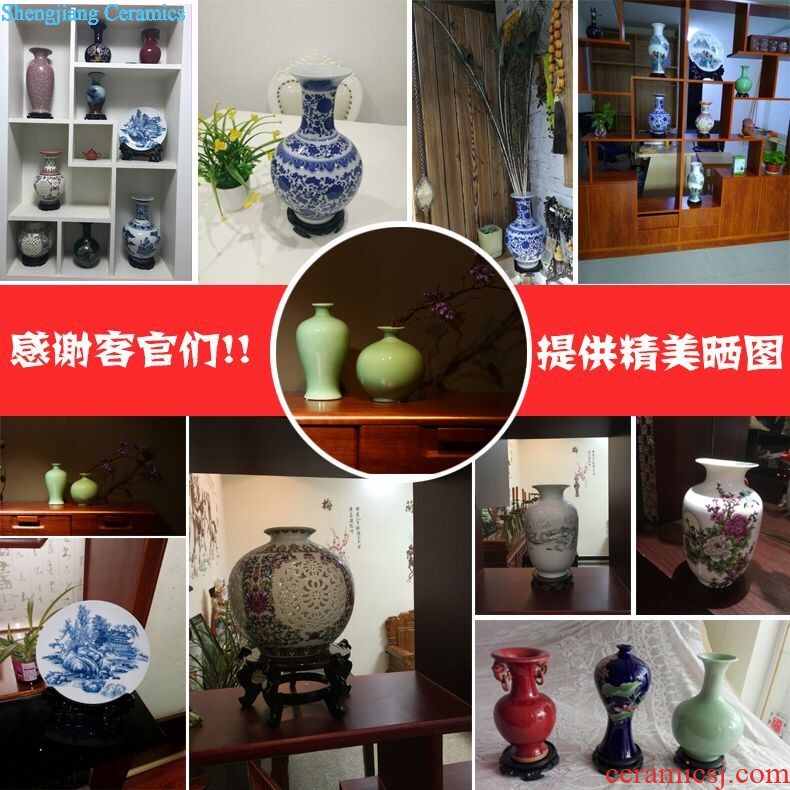 Jingdezhen ceramics hand-painted modern Chinese blue and white porcelain vases, flower arrangement sitting room crafts home decoration furnishing articles