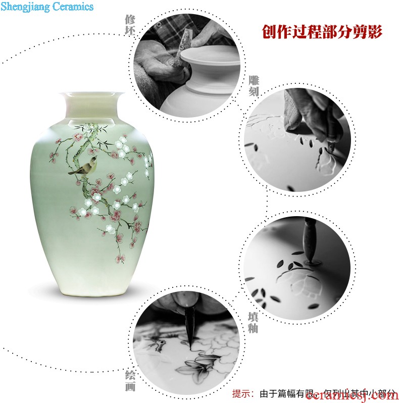 HC - 082 jingdezhen ceramics hand-painted peony of large vases, modern home sitting room decoration that occupy the home furnishing articles