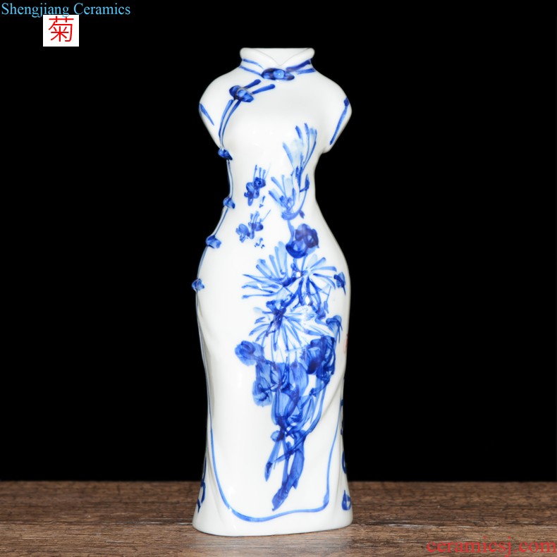 Jingdezhen ceramic vase furnishing articles archaize kiln crack glaze gossip bottles of sitting room adornment style furnishing articles ornaments