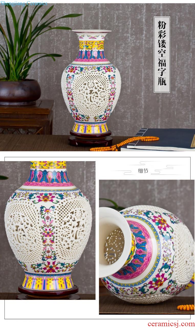 Jingdezhen ceramic vase furnishing articles porcelain vases, ceramic flower arranging flowers sitting room is contemporary and contracted household adornment