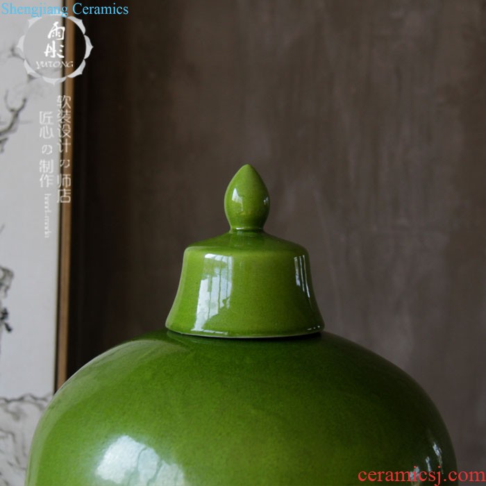 Rain tong home | jingdezhen ceramics gold-plated silver pot-bellied general tank storage tank manual home furnishing articles in the living room