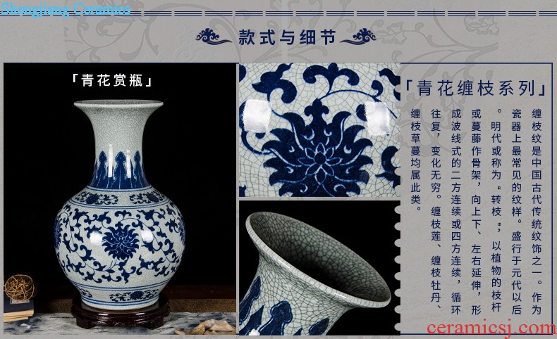 Aj207 jingdezhen ceramics European large vases, flower arranging TV ark adornment is placed large living room