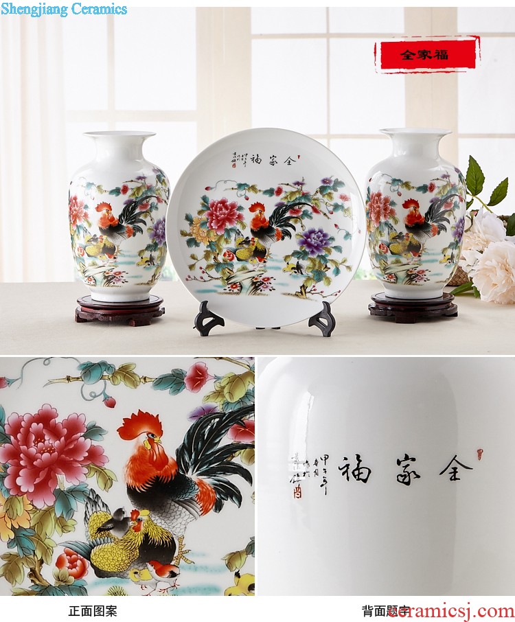 Jingdezhen ceramics famous hand-painted design hotel TV sitting room ark of large vases, furnishing articles large red