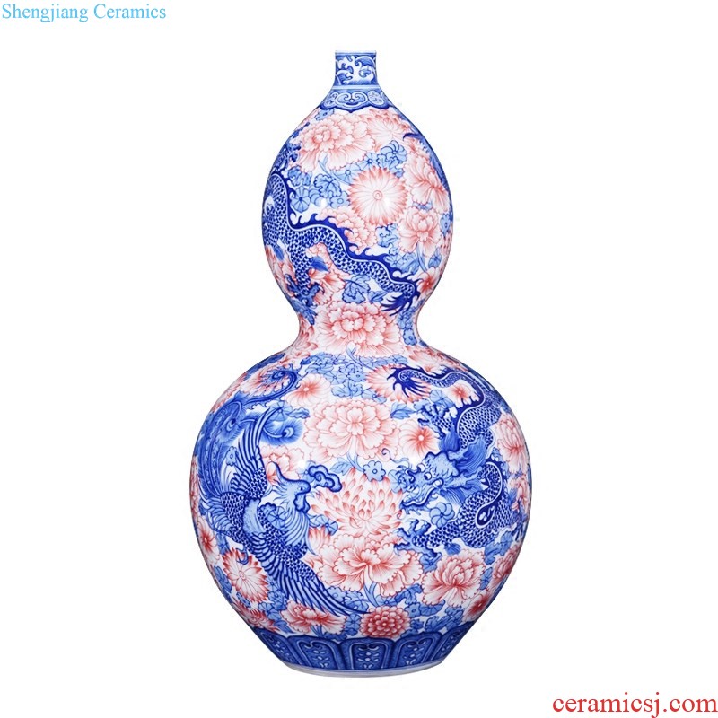 China MAO porcelain of jingdezhen ceramics thin body place of the sitting room porch decoration of new Chinese style furnishing articles colorful vase