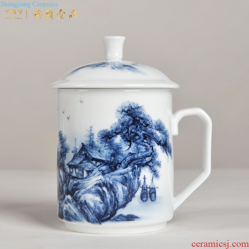 Jingdezhen ceramics hand-painted powder enamel vase new Chinese style living room decoration flower arrangement home furnishing articles