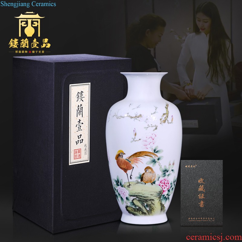 Jingdezhen ceramics under the imitation of yuan blue and white Xiao Heyue after han xin home decor collection of large vase furnishing articles