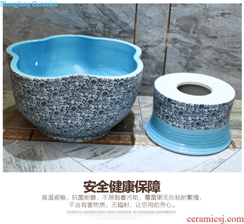 Koh larn neat package mail more art to mop basin Jingdezhen ceramic mop pool Mop pool round The ancient philosophers figure