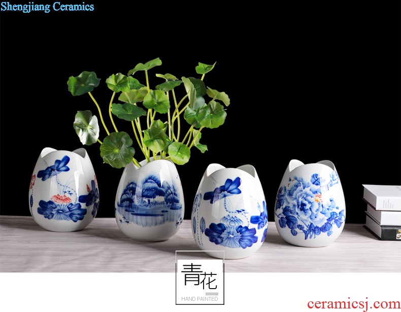 Classic blue and white porcelain vase cb32 jingdezhen ceramics sitting room adornment is placed the general tank storage tank caddy