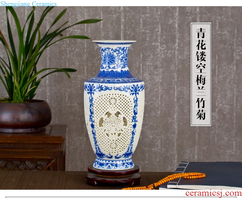 Jingdezhen ceramic vase furnishing articles porcelain vases, ceramic flower arranging flowers sitting room is contemporary and contracted household adornment