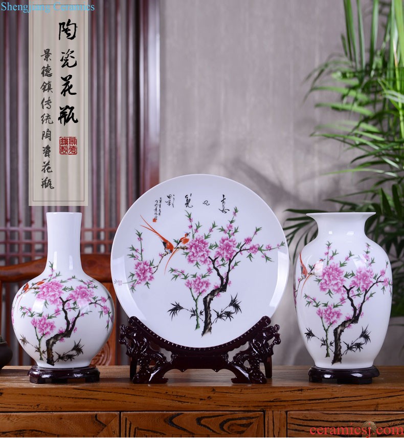 Blue and white porcelain vase furnishing articles sitting room flower arranging Chinese jingdezhen ceramics hand-painted antique porcelain home decoration