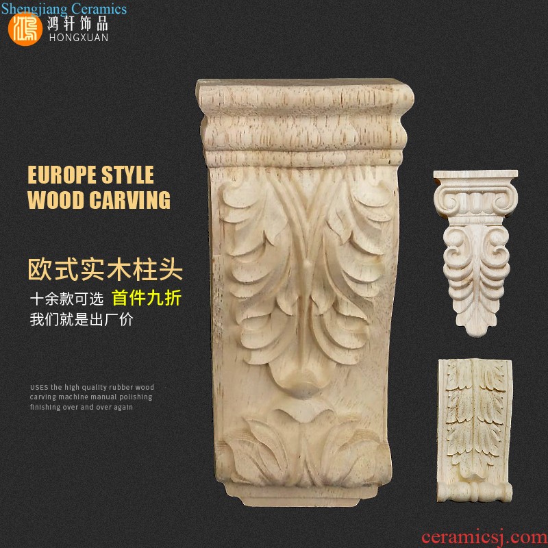 Angle of european-style solid wood flower small accessories line furniture of Chinese style wood carve patterns or designs on woodwork applique dongyang woodcarving flowers