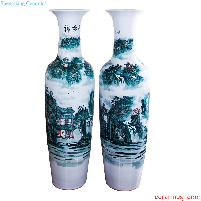 Sharply jingdezhen ceramics glaze of large vases, flower arranging furnishing articles sitting room porch decoration of Chinese style household is high