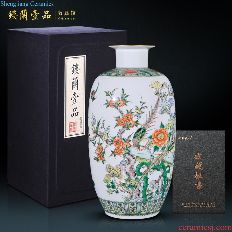 Hand-painted kiln jingdezhen ceramics vase has sounds of modern Chinese style living room collection mountain home furnishing articles