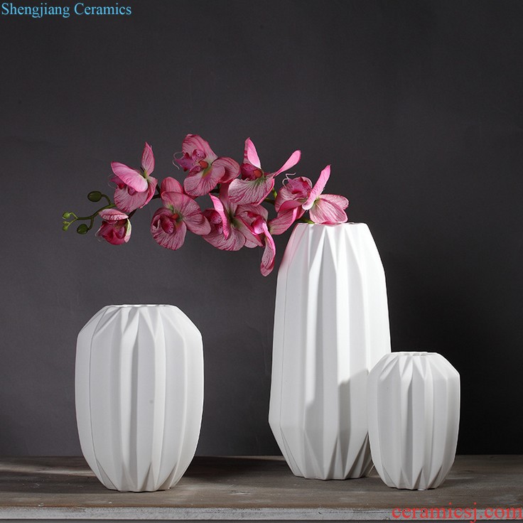 Jingdezhen ceramic vase furnishing articles dry flower arranging flowers large landing household adornment of contemporary sitting room simulation flower suits