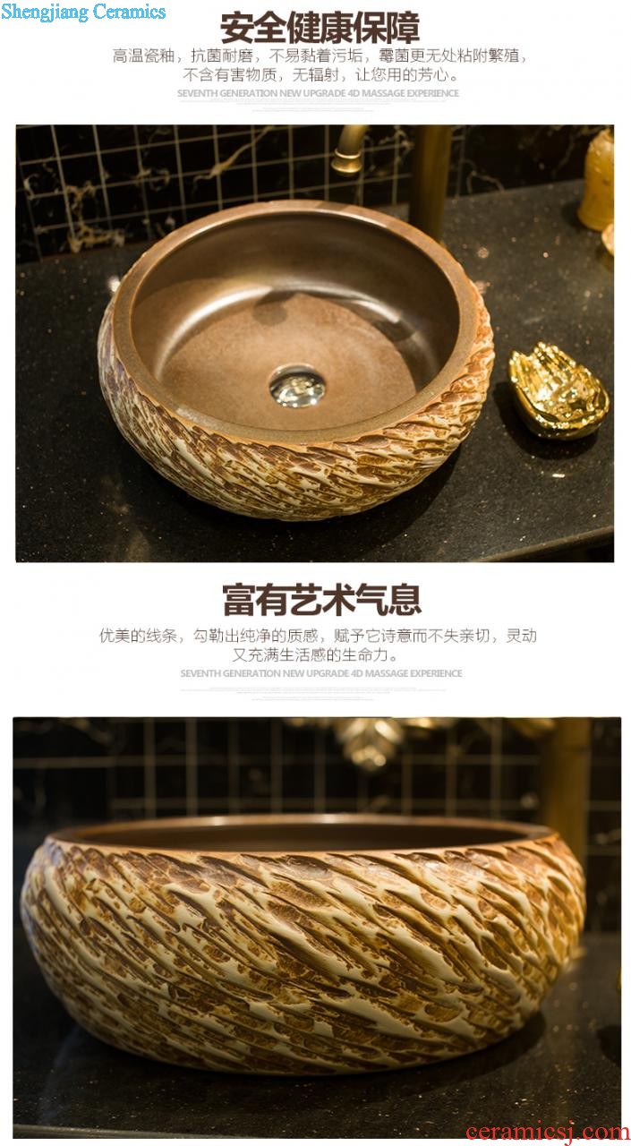 Post, neat package mail stage basin sink ceramic sanitary ware art of the basin that wash a face wash my face Straight barrel of gold flower