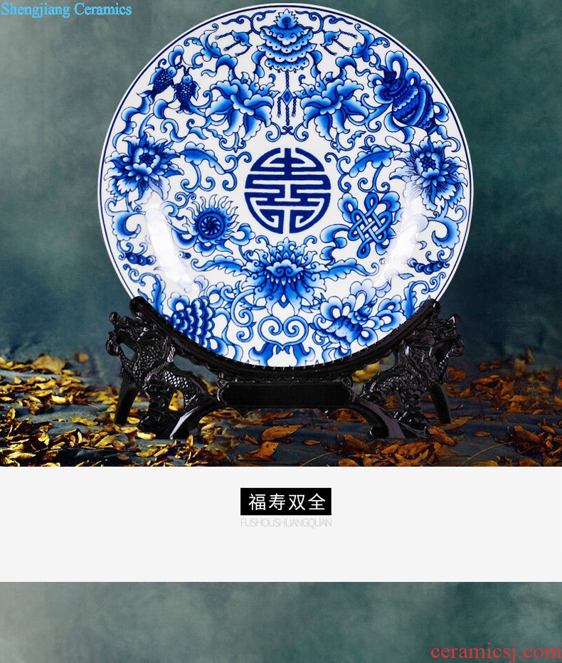 Jingdezhen ceramic powder enamel hand-painted landing big vase full sitting room adornment is placed and calligraphy calligraphy and painting cylinder cylinder