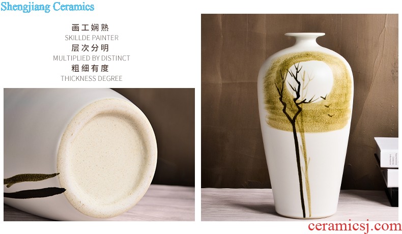 Famous hand-painted Z044 jingdezhen ceramics basin goldfish turtle cylinder fish tank water lily bowl lotus lotus