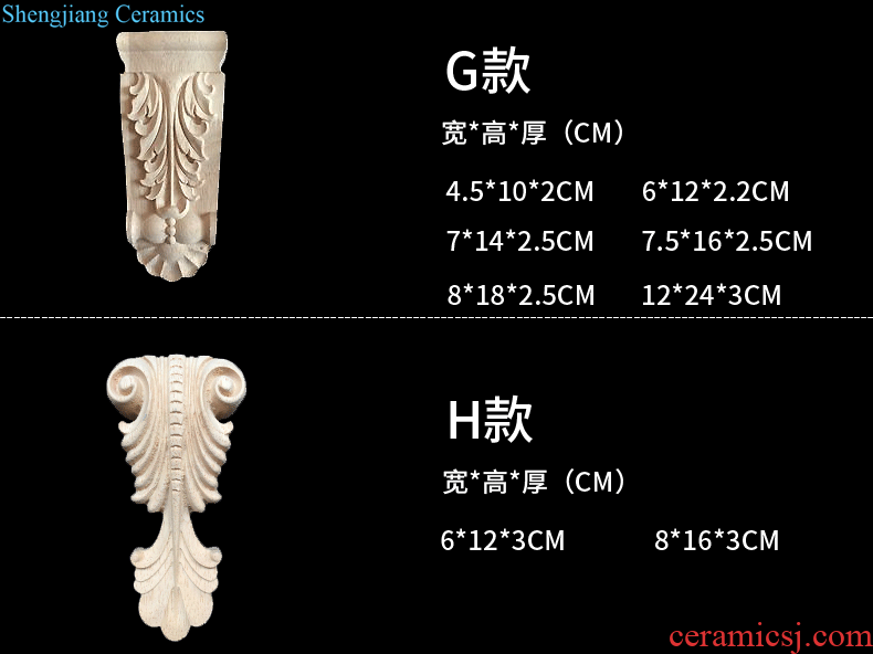 Angle of european-style solid wood flower small accessories line furniture of Chinese style wood carve patterns or designs on woodwork applique dongyang woodcarving flowers