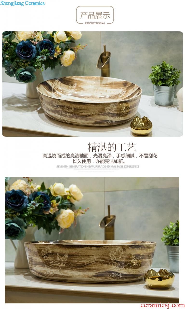 Koh larn, qi ceramic sanitary ware of toilet stage basin sink toilet lavatory basin art basin crack