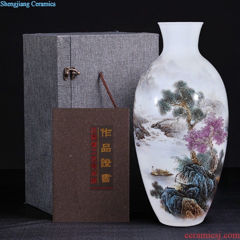 Jingdezhen ceramics antique blue and white vase in a zen place to live in the sitting room porch rich ancient frame ornaments