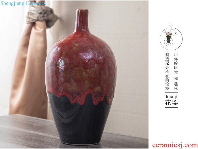 Contemporary and contracted fashion ceramic vase furnishing articles sitting room white jingdezhen home decoration crafts arranging flowers