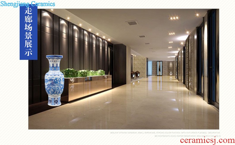 Cb105 jingdezhen ceramics glaze of large crystal vase in modern Chinese style home sitting room adornment is placed