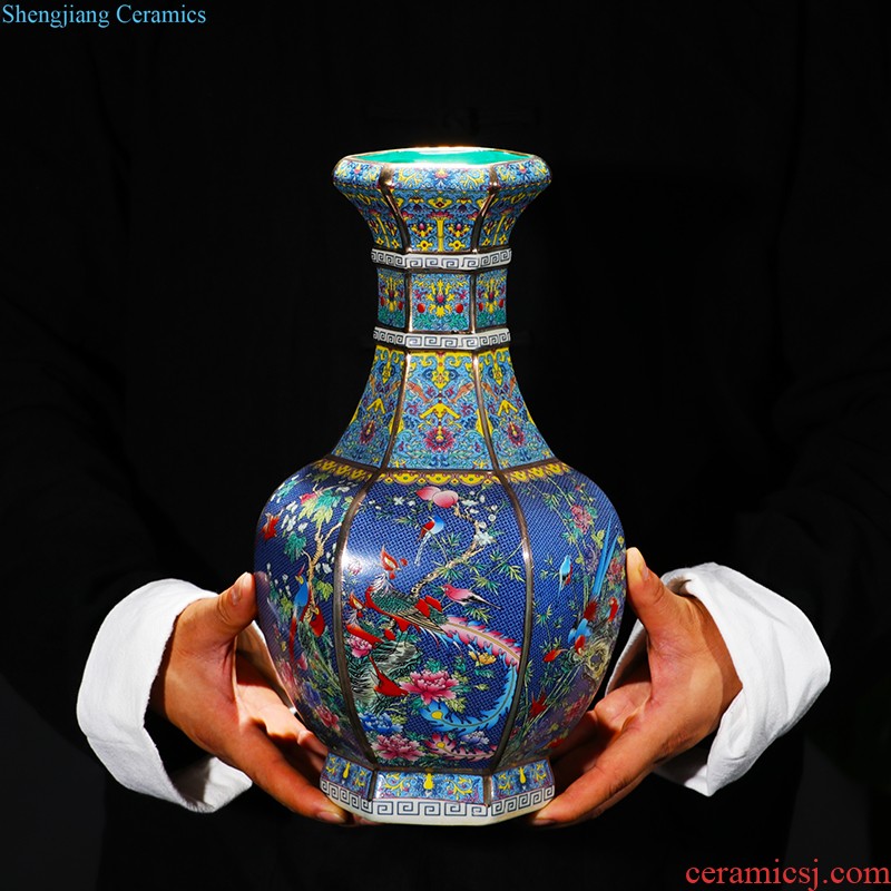 Jingdezhen ceramic vase furnishing articles antique porcelain flower Chinese style restoring ancient ways is contemporary and contracted sitting room ark adornment