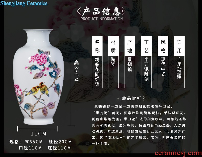 Jingdezhen ceramics hand-painted blue and white porcelain vases, flower arrangement furnishing articles of Chinese style thin foetus home sitting room adornment ornament