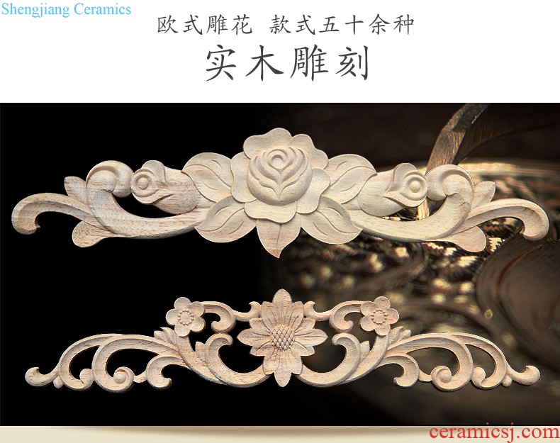 European-style wooden small Angle flowers piece of furniture of carve patterns or designs on woodwork Chest decoration wood flower decals dongyang woodcarving Angle