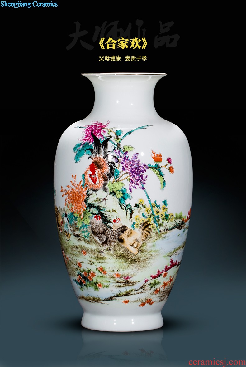 Jingdezhen ceramics vase landscape painting of flowers and flower arrangement sitting room place mesa home TV ark adornment ornament